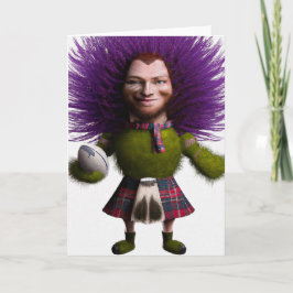 Jogador de Rugby Scotch Thistle - Cartão de Saudaç