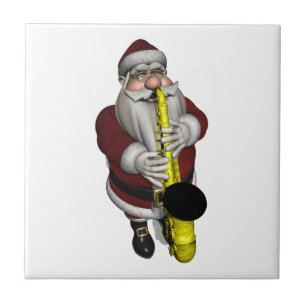 Jogador de saxofone de Papai Noel