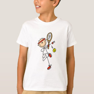 Jogador de ténis com camiseta e presentes da