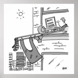 Jogador de Trombone engraçado Poster