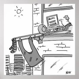 Jogador de Trombone engraçado Poster