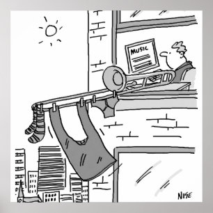 Jogador de Trombone engraçado Poster