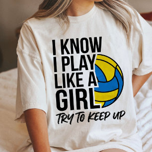 Jogador de Volei Eu Jogo Como Uma Garota Citação E