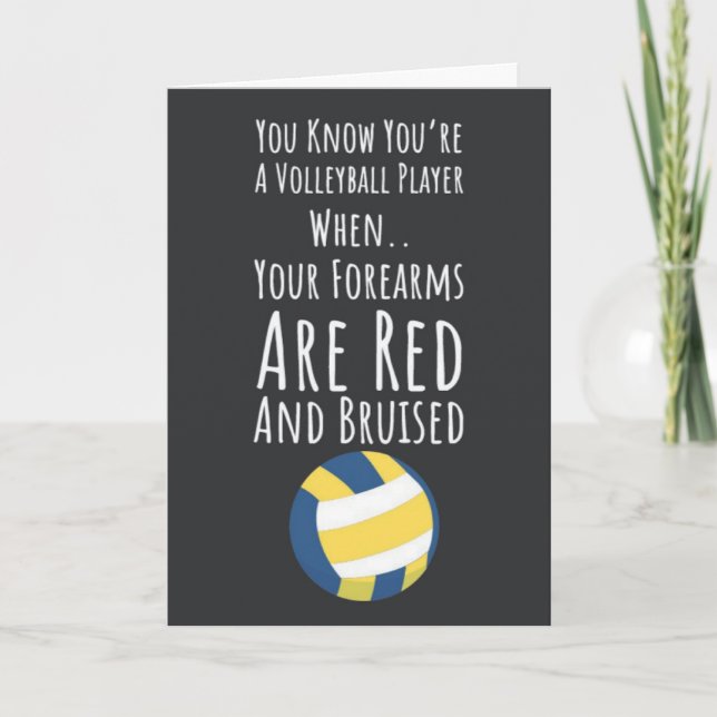 Jogador desportivo Engraçado de Cartões de Voleibo (Frente)