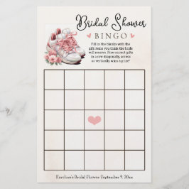 Jogador Floral Rosa, Themed Chá de panela Bingo Ga