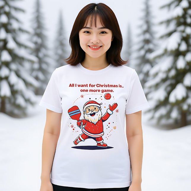 Jogador 🎅 mais um jogo (Pickleball🎅 Santa one more game Tri-Blend Shirt)