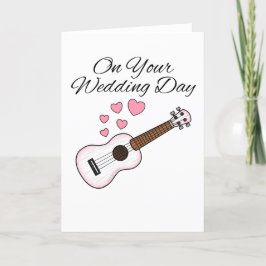 Jogador Ukulele De Cartão De Casamento Uke