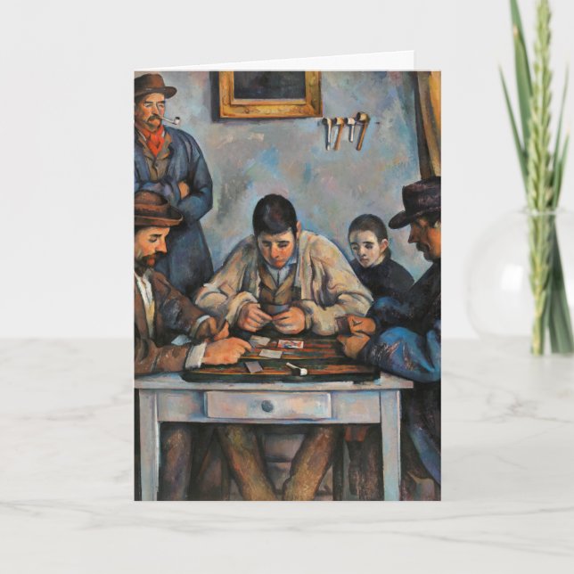 Jogadores de Cartão Paul Cezanne Pintura Arte (Frente)