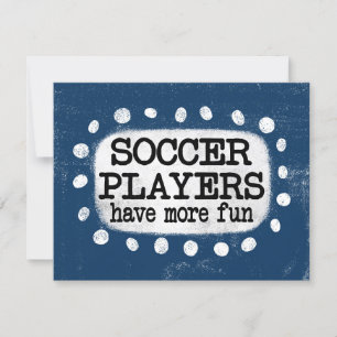 Jogadores De Futebol Têm Um Cartão De Saudação Mai