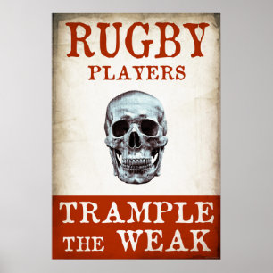 Jogadores De Rugby Atraem O Fraco - Impressão