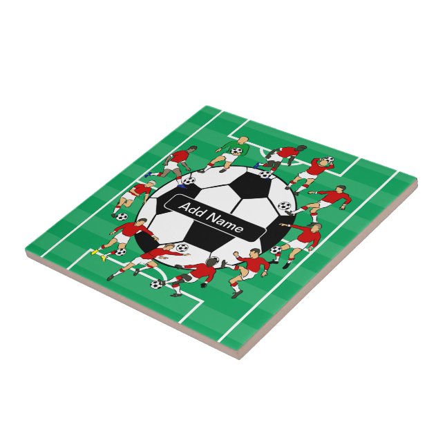 Jogadores e bola de futebol personalizados (Lateral)