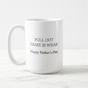 Jogar fora é uma caneca de café fraca, do pai feli