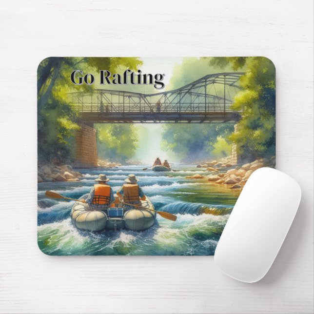 Jogar Rafting / Rio Águas Brancas Mouse Pad (Com mouse)