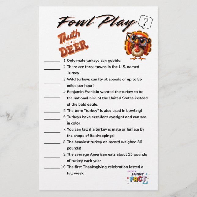 Jogar Verdade ou Ação de Graças (Frente)