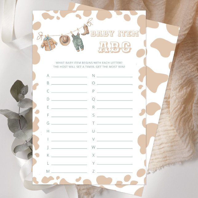 Jogo ABC de Item de Chá de fraldas Ocidental do Co (Criador carregado)