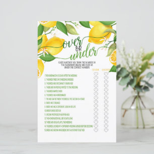 Jogo Acima ou Abaixo - Limão