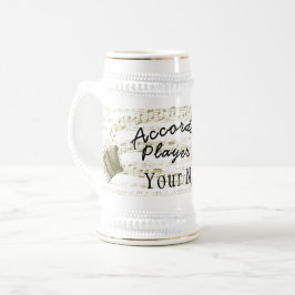 Jogo Acordeão, caneca de caneca de cerveja com seu