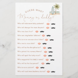 Jogo "Adivinha Quem" do Chá de fraldas "Adivinha Q