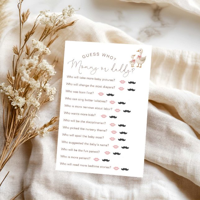 Jogo "Adivinha quem" do Chá de fraldas bobo (Criador carregado)