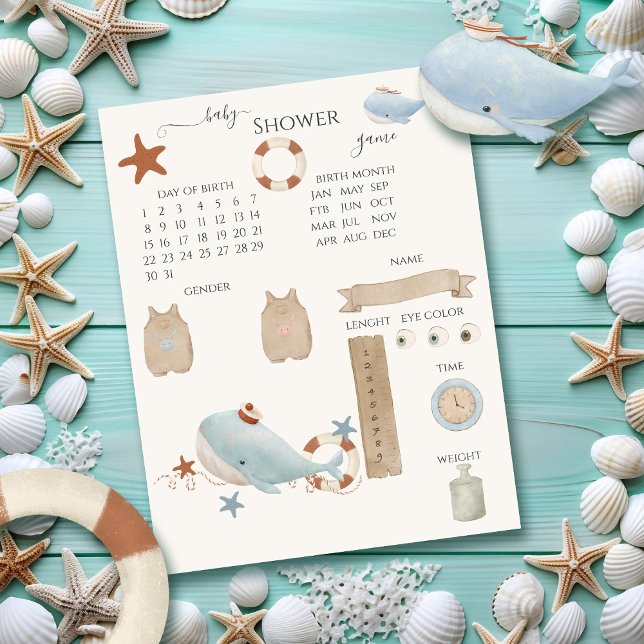 Jogo Adorable Whale Chá de fraldas (Criador carregado)