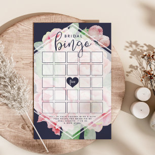 Jogo antigo do Bingo do chá de panela da peônia