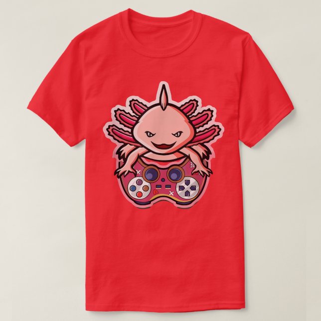 Jogo Axolotl Camisas Meninos Jovens Jogadores Víde (Frente do Design)