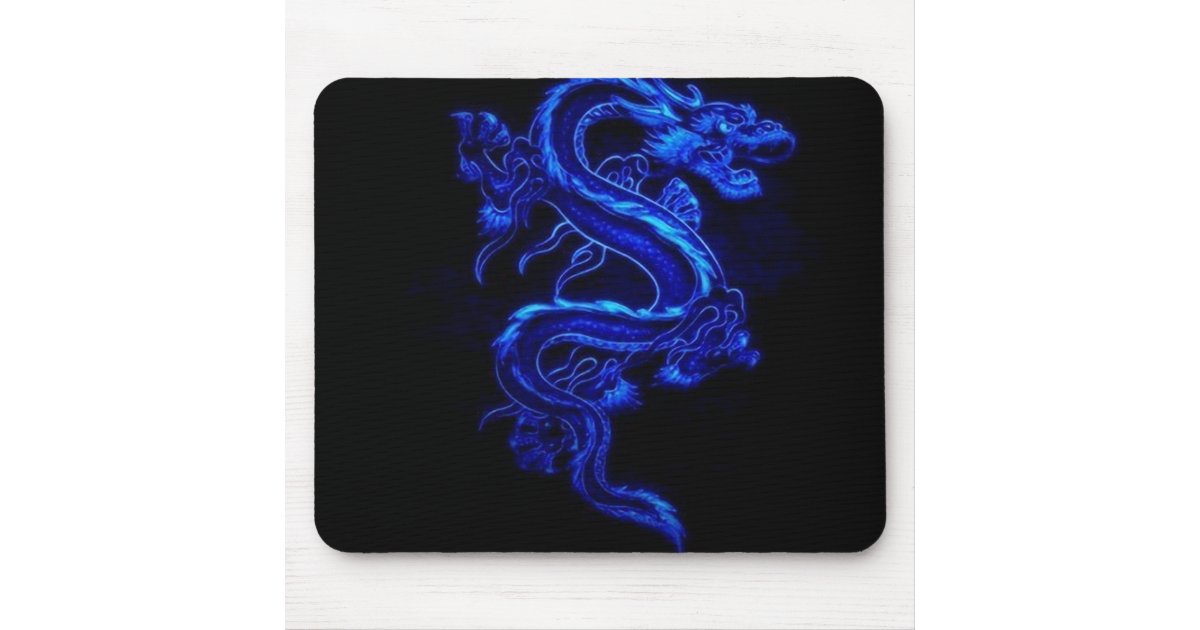 Jogo azul Mousepad do dragão
