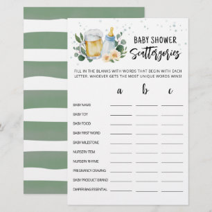 Jogo Baby Is Brewing Baby Shower Scattergories
