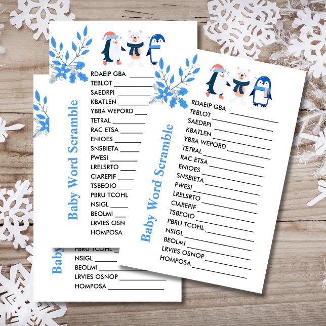 Jogo Baby Word Scramble Pinguim-urso polar de inve (Criador carregado)