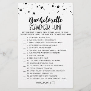 Jogo Bachelorette Scavenger Hunt editável