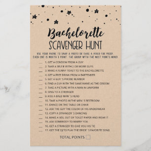 Jogo Bachelorette Scavenger Hunt editável