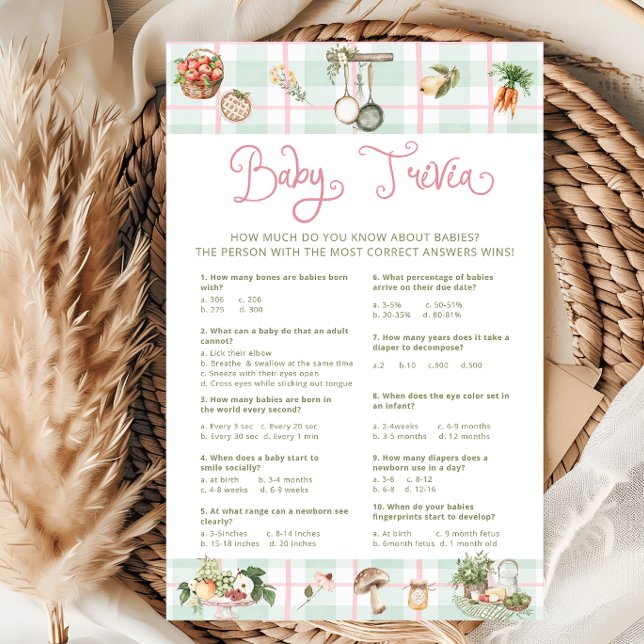 Jogo Bebê Trivia, Vencedora De Fazendeiros Cultiva (Criador carregado)