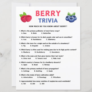 Jogo Berry Trivia