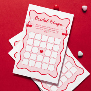 Jogo Bingo de Chá de panela de Cereja Vermelha e R