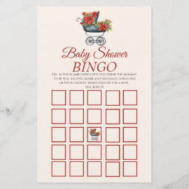 Jogo BINGO do Chá de fraldas da Carruagem de Natal