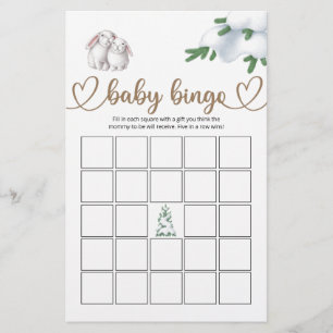 Jogo Bingo do Chá de fraldas de inverno