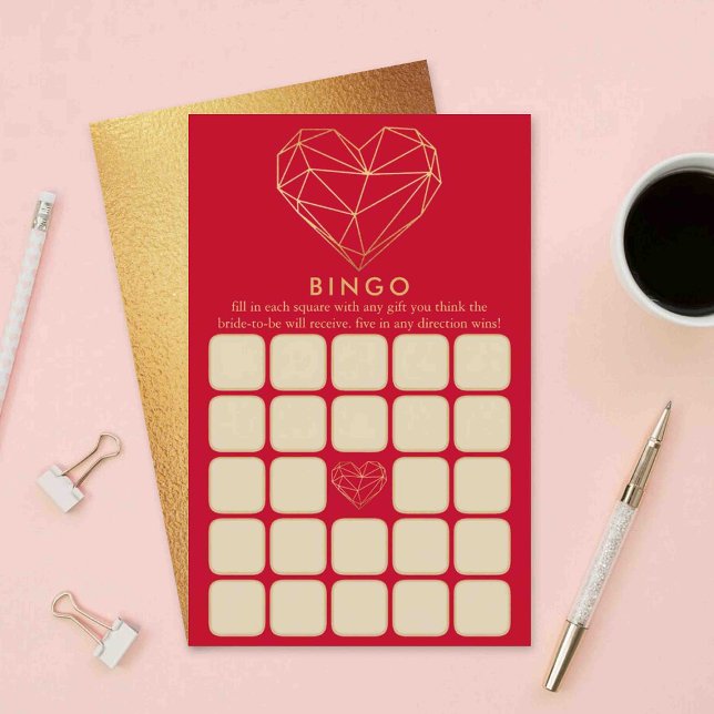 Jogo Bingo do Chá de panela do dia de os namorados (Criador carregado)