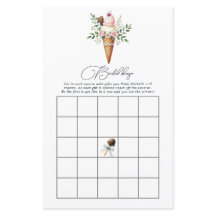 Jogo Bingo do Chá de panela do sorvete