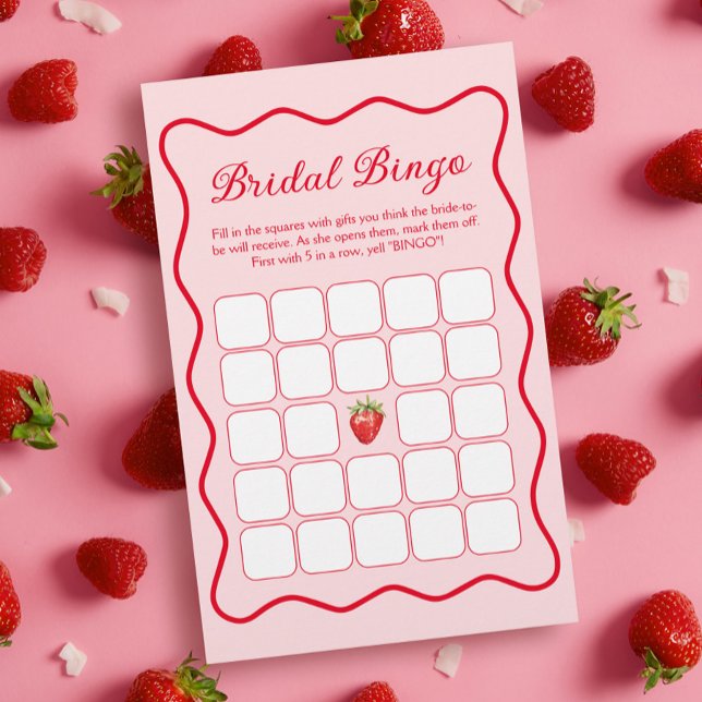 Jogo Bingo do Chá de panela Strawberry (Criador carregado)