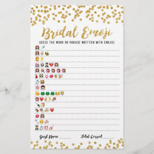 Jogo Bridal emoji com o jogo do Chá de panela de R