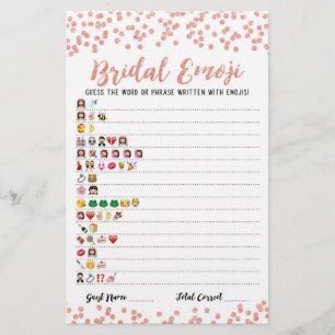 Jogo Bridal emoji com o jogo do Chá de panela de R