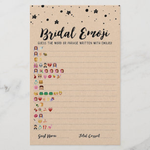 Jogo Bridal emoji com o jogo do Chá de panela de R