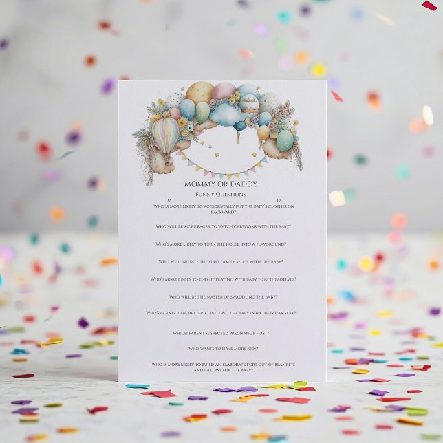 Jogo Chá de fraldas do Rainbow Air Balloon (Criador carregado)