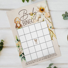 Jogo Chá de fraldas Duplo-Lado de Animais da Flore