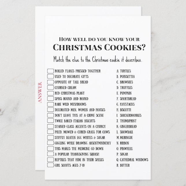 Jogo da Festa de Natal da Família Imprimido (Frente/Verso)