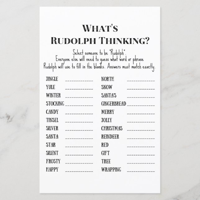 Jogo da Festa de Natal da Família Imprimido (Frente)