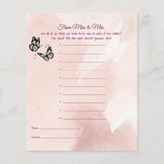 Jogo da Idade do Chá de panela da Borboleta