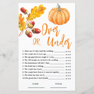 Jogo da Pumpkin Bridal Sobre ou Sob Queda