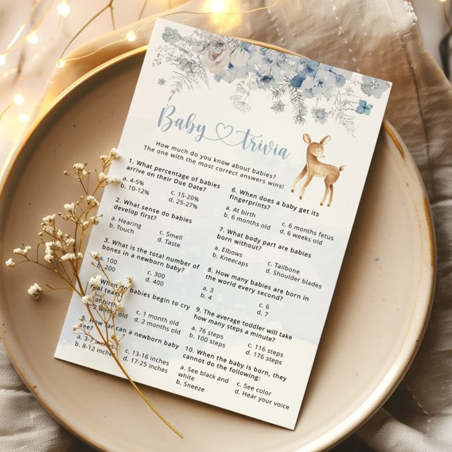 Jogo da trivialidade do bebê prateado azul-de-inve (Criador carregado)