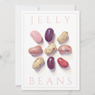 JOGO DA VELHA JELLY BEANS 5.5x7.5 Cartão Plano